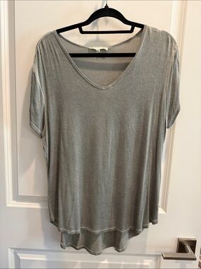 C&C California Light Gray V-Neck Short Sleeve Tee
